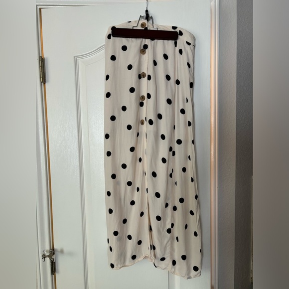 Something Navy High Waist Midi Polka Dot Skirt - Picture 7 of 8